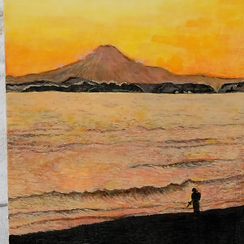 江ノ島の富士 絵画 そのその 通販 18441719｜Creema(クリーマ)