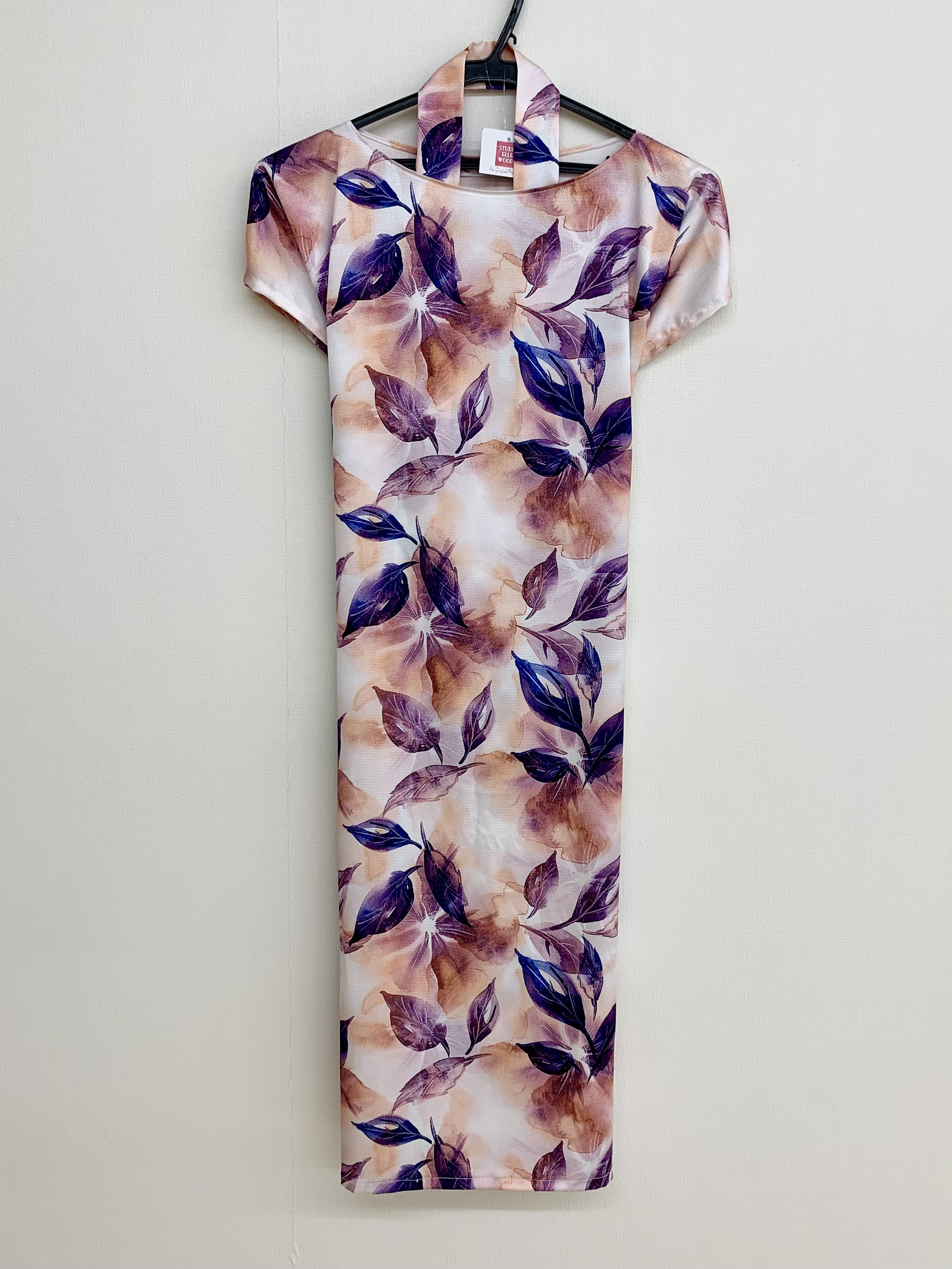 ✨カスタマイズ対応✨ 【クアラルンプール買い付けの洗えるマレーシアシルクで作った直線裁ちワンピース】No.wa