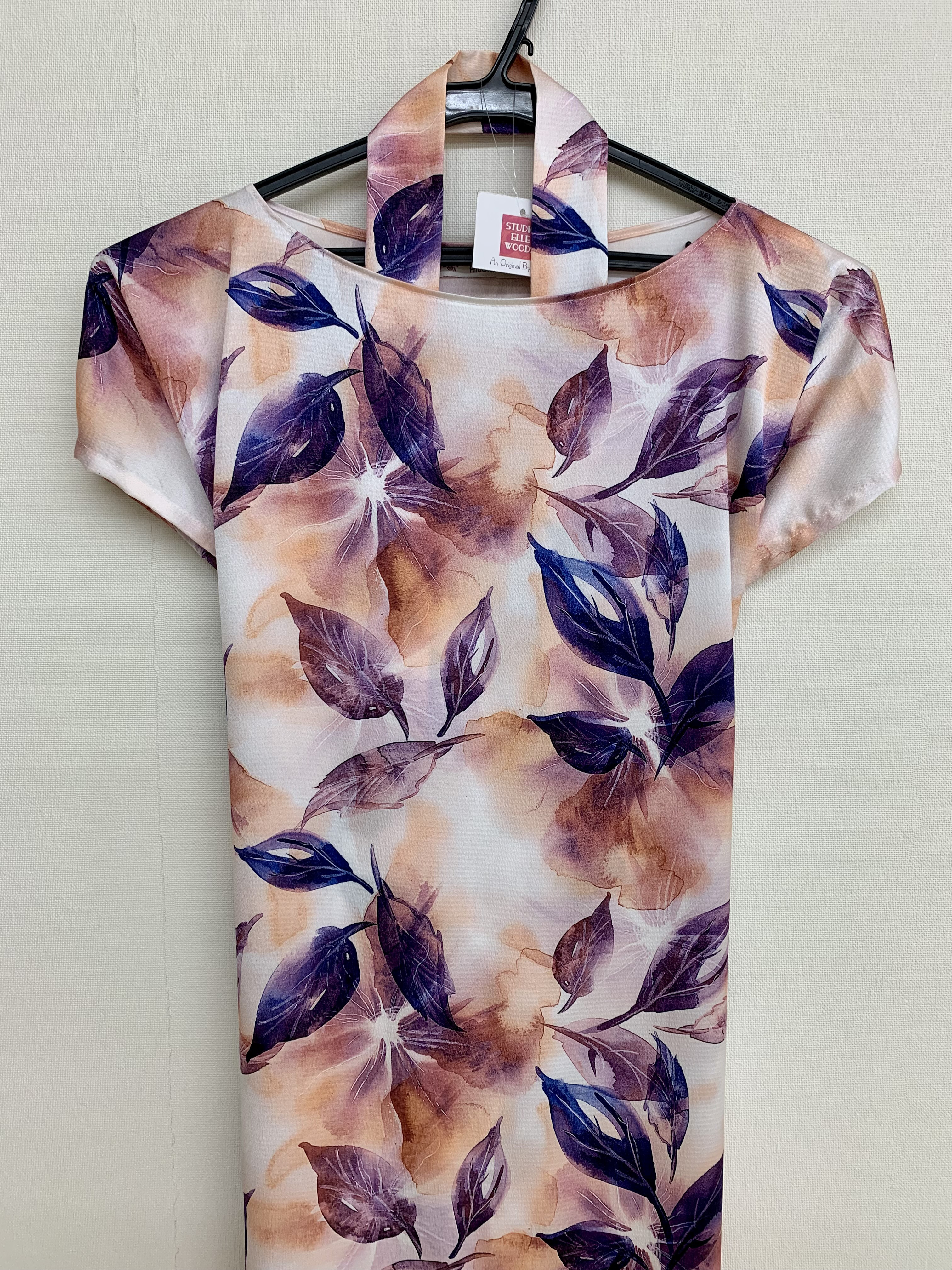 ✨カスタマイズ対応✨ 【クアラルンプール買い付けの洗えるマレーシアシルクで作った直線裁ちワンピース】No.wa