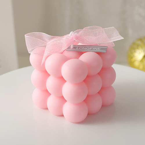 6個セット＞まるまるボールキューブ キャンドル 6色セット