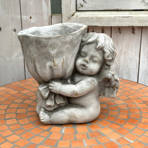 エンジェルガーデンブーケ 天使 エンジェル セメント 植木鉢 鉢 ポット