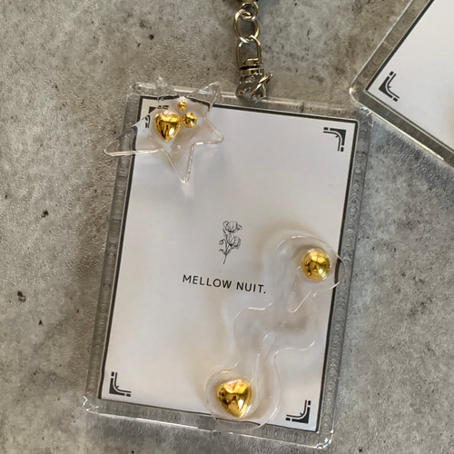 再販【B8トレカキーホルダー】硬質ケース 『 lumen 』gold / star