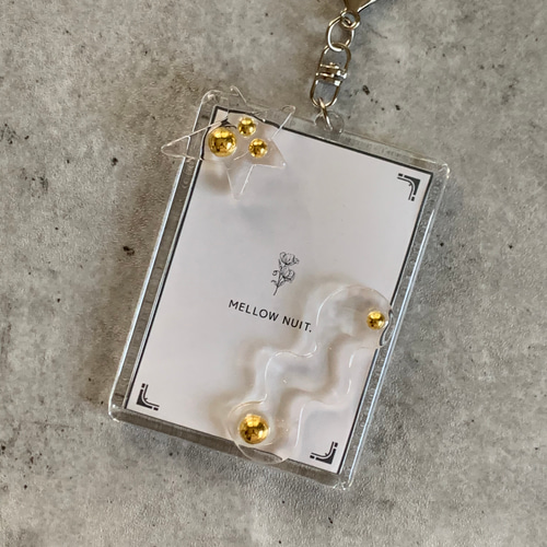 再販【B8トレカキーホルダー】硬質ケース 『 lumen 』gold / star