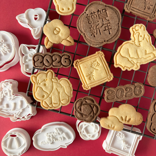 2026 ぷっくりフォント 正月【クッキー型】 クッキー型 NICA 通販