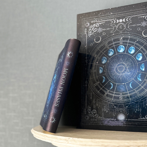 月の満ち欠け・12星座（ギャラクシー・ブルームーン） ブックカバー