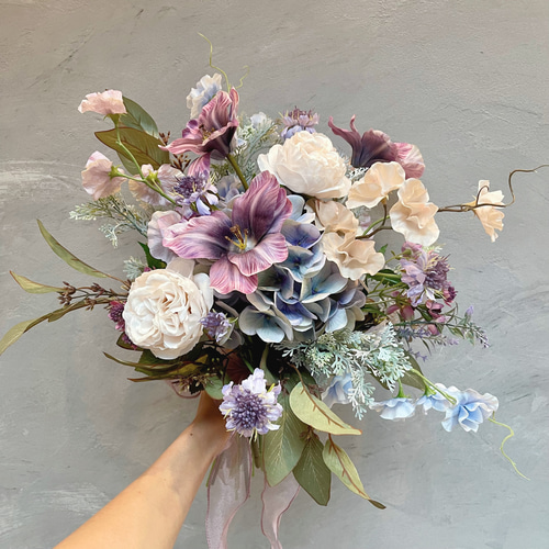 ブルベbouquet＊アーティフィシャルフラワーブーケ ウェディングブーケ