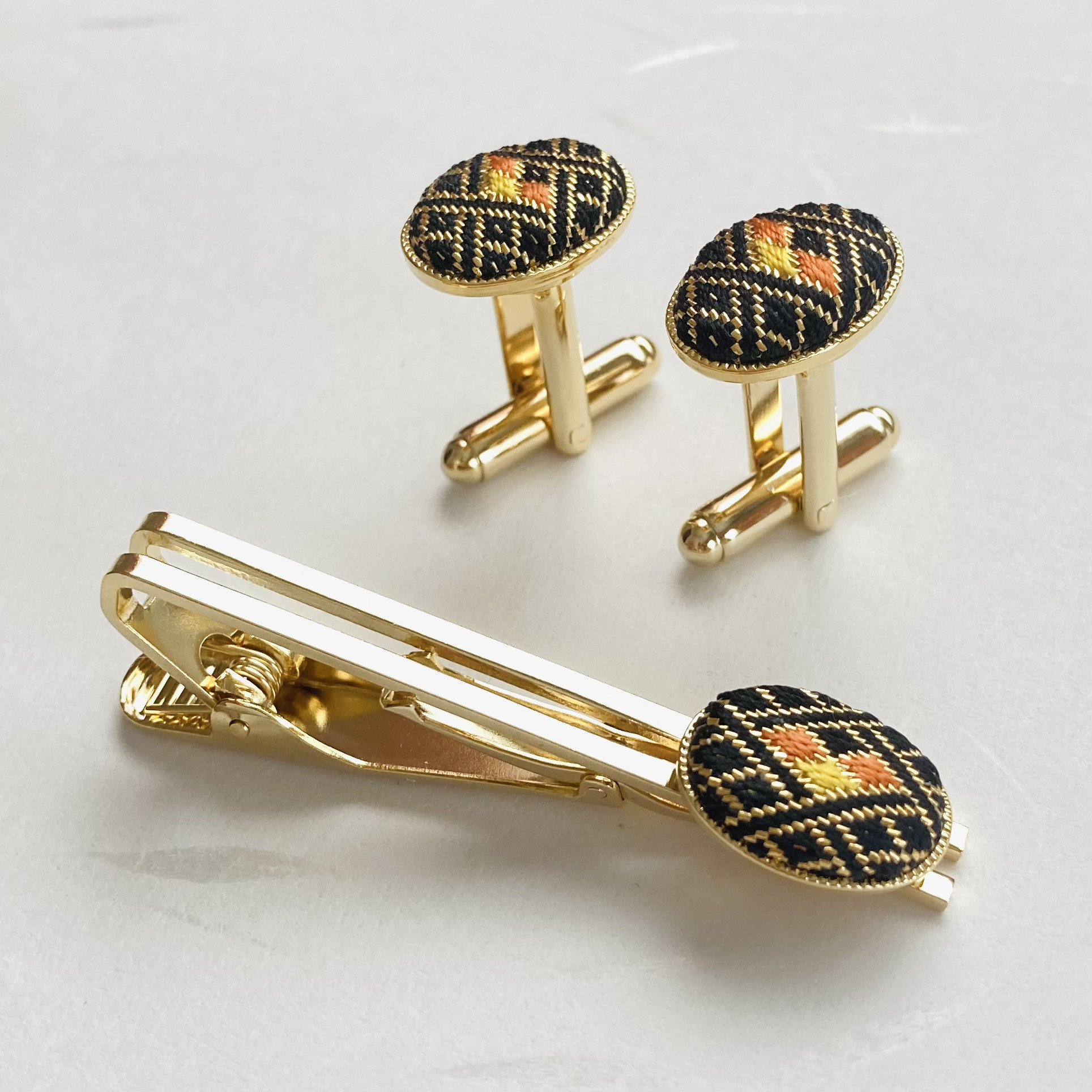 金メッキ カフリンクス 2ペア 金メッキ カフリンクス 2ペア