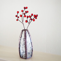 アンティークなステンドグラスのコロンと一輪挿し（お花付き） 8枚目の画像