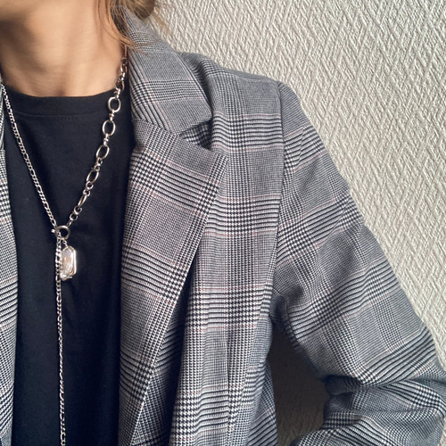 ーlong mix chain necklaceー サージカルステンレス チェーン