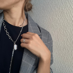 ーlong mix chain necklaceー サージカルステンレス チェーン