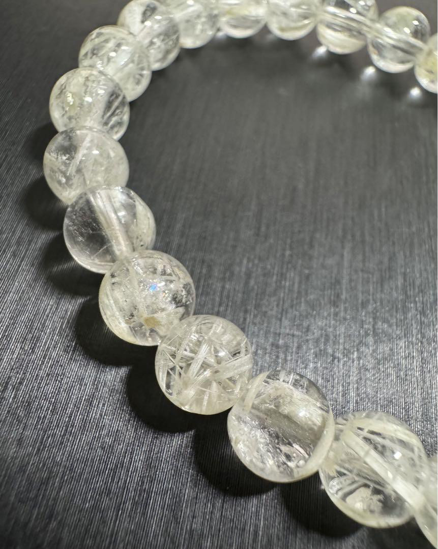 ホワイトルチル 7mm 天然石 ブレスレット ルチル 8,436円
