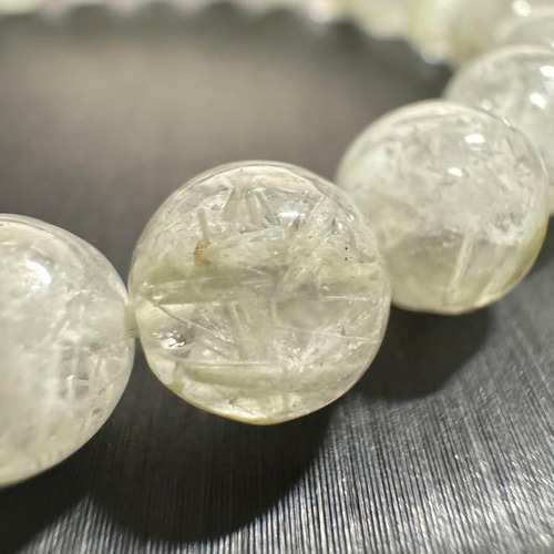 ホワイトルチル 8mm 天然石 ブレスレット ルチル ブレスレット
