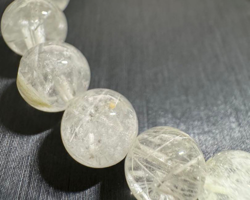 ホワイトルチル 14mm 大玉 天然石 ブレスレット ルチル 35782b416c6d22dbe81442127f3e78