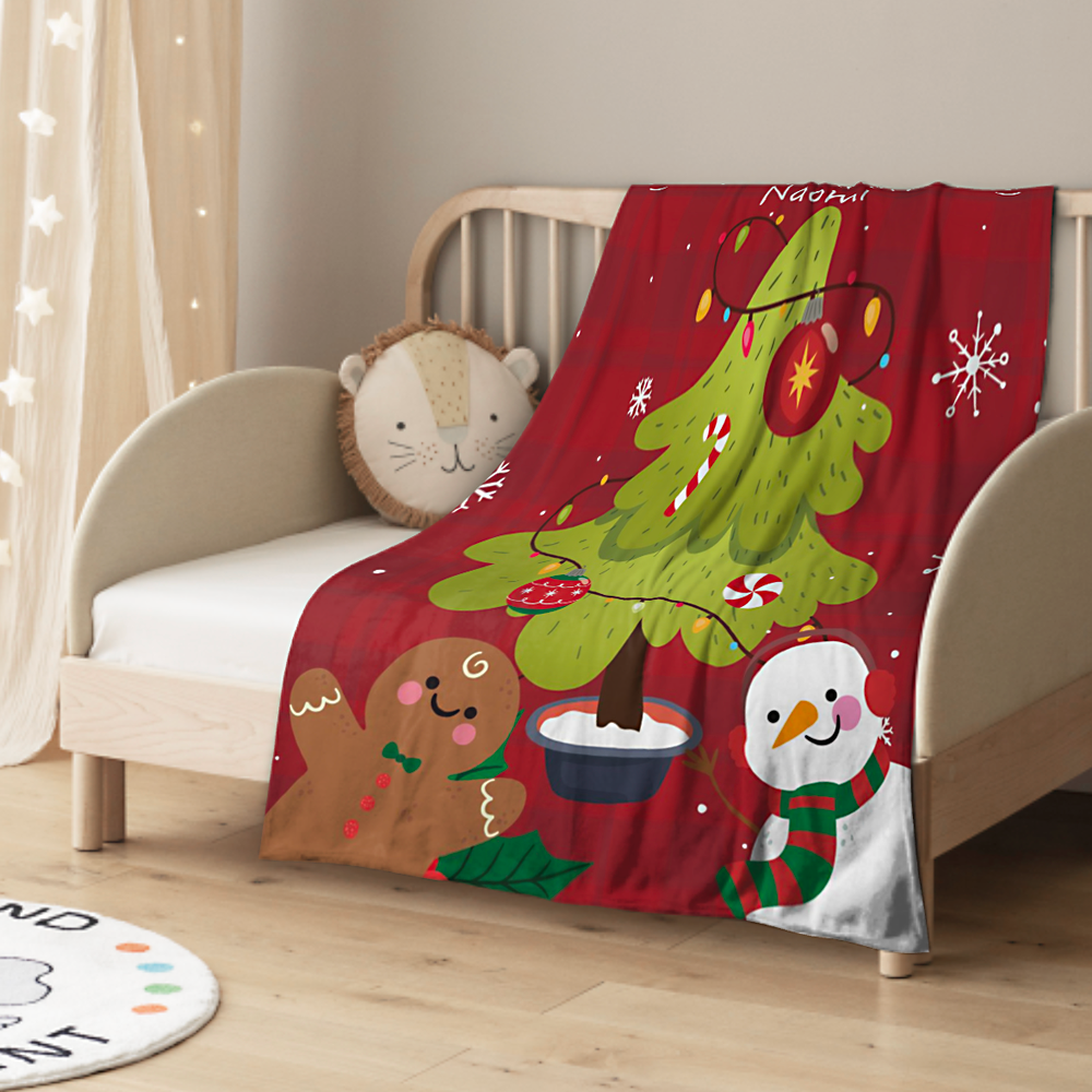 名入れ　名前入り　カスタマイズ　ブランケット　絨毯　かわいい　膝掛け　冷房対応　クリスマス　プレゼント