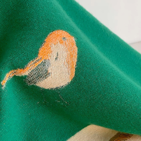 【特集掲載・再販】ジャガード織ストールマフラー・バードGR 3枚目の画像