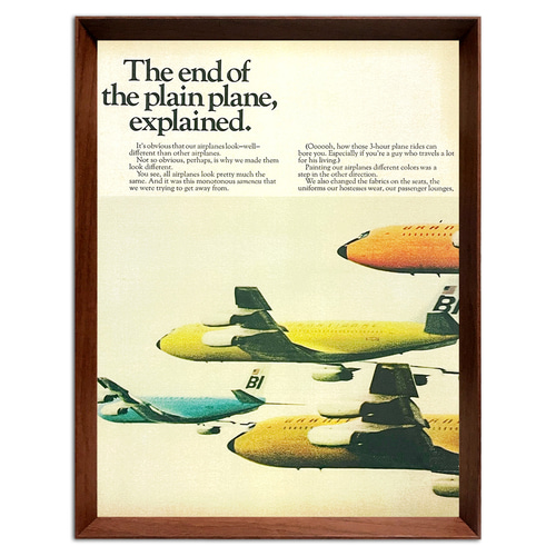 ウエスタン航空 1960年代 アメリカ ヴィンテージ 雑誌 広告 額付