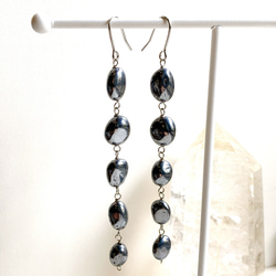 再販♡天然石ラフロック水晶の一粒ピアス/イヤリング ピアス（フック