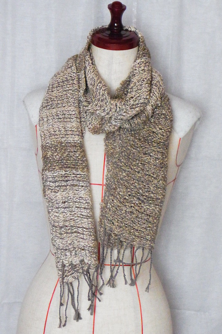 手織りマフラー【草木染め】