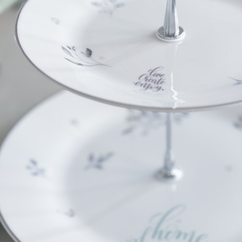 2段のケーキスタンド 中皿 Atelier Lucent 通販 18442923｜Creema