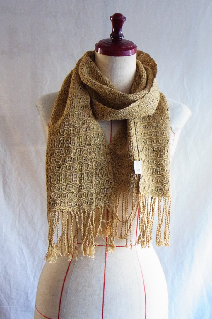 手織りマフラー【草木染め】