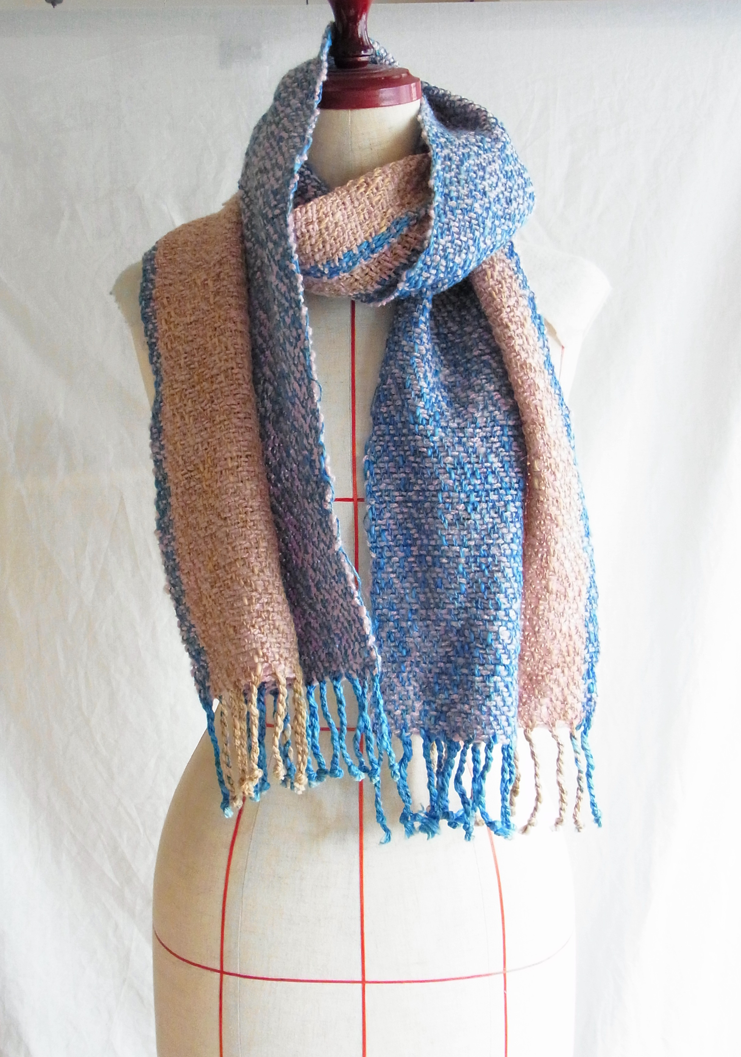 手織りマフラー【草木染め】