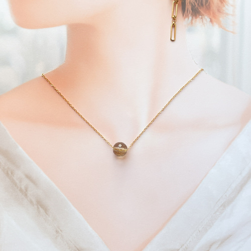 モカムース」スモーキークォーツ ピアス (イヤリング）& シンプル一粒