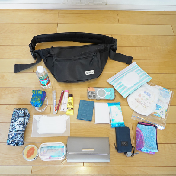抱っこのお悩み解決！育児に余裕を。これ一つでお出かけ可能！片手抱っこがラクになる！ショルダーバッグ＋ヒップシート 10枚目の画像