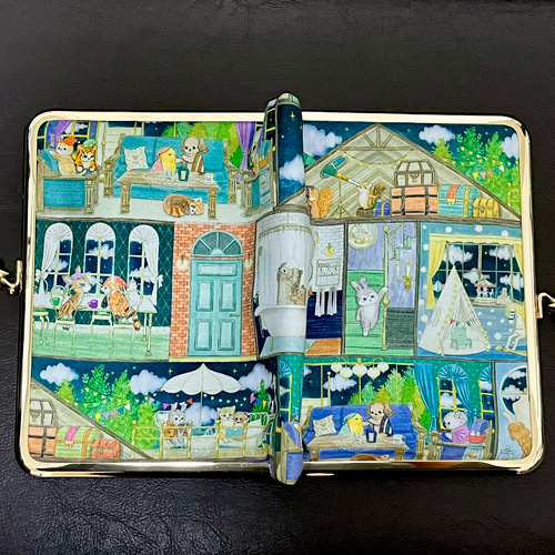 yukiemon』ユキエモン＊がま口ブックカバー*450ページ対応サイズ