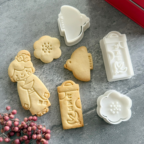 クッキーページ 七五三祝い】7歳お祝い4点セット クッキー型セット（組み合わせが
