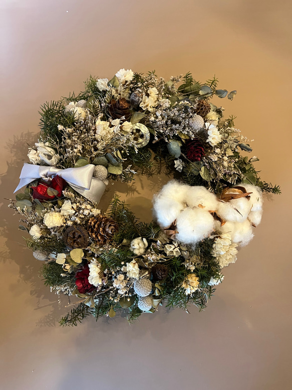 ドライフラワー クリスマスリース リース maaaachin 通販 18443183