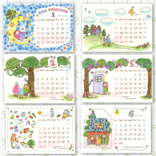 akiko murakami 2025卓上カレンダー カレンダー akiko murakami 通販