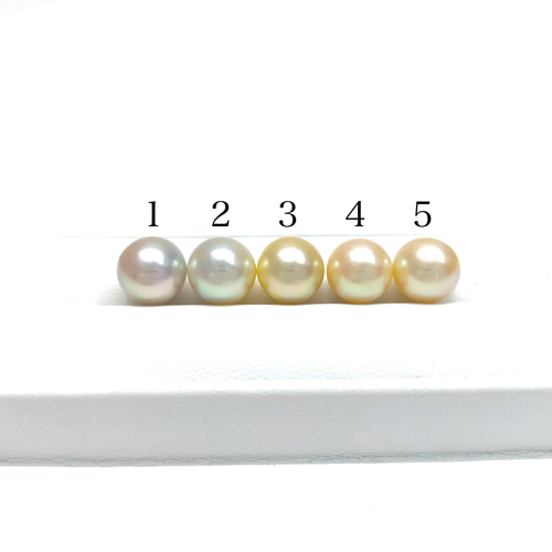 あこや真珠 ナチュラルカラー 無穴 9.5mm 素材 ネックレス
