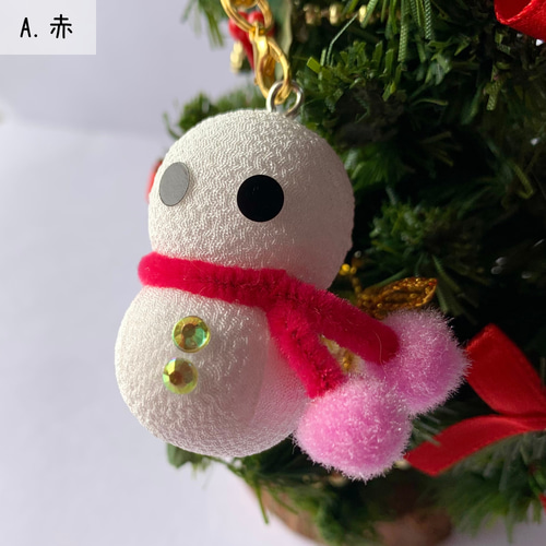 選べる♪雪だるまクリスマスオーナメント/ストラップ/キーホルダー 