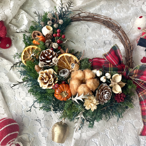 魔女の棲む森～かくれんぼ～】ドライフラワー リース クリスマス