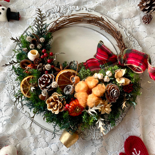 森の中のクリスマスリース プリザーブドフラワー Atelier sol daisy