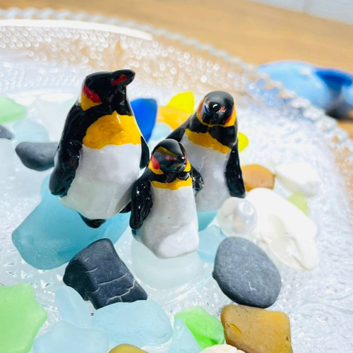 ペンギンのほっこりインテリア/置き物 ペンギン 鳥 アニマル 親子