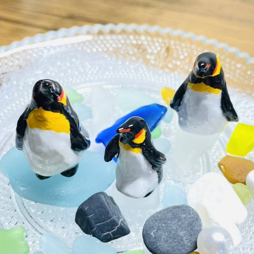 ペンギン置物3体セット ペンギン 置物 木彫りのペンギン親子【2点セット】 | WiZOO YOU