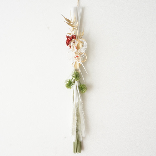 年内配送可能•最後の1点】鶴と松と竹の水引のお正月飾り しめ縄