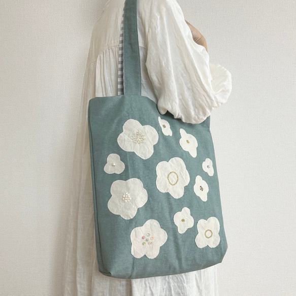 ハンドメイド　ちくちく∴手縫い＊バック　 刺し子　パッチワーク ハンドメイド ちくちく∴手縫い＊バック 刺し子 パッチワーク
