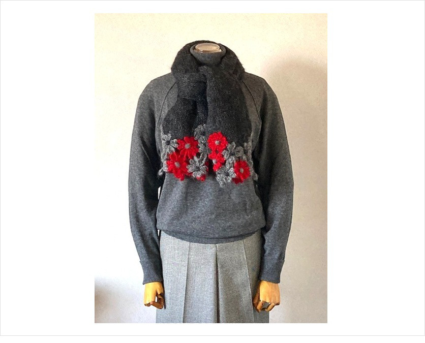 値下げしました！２WAYショール＆マフラー2　Charcoal gray 16,280円