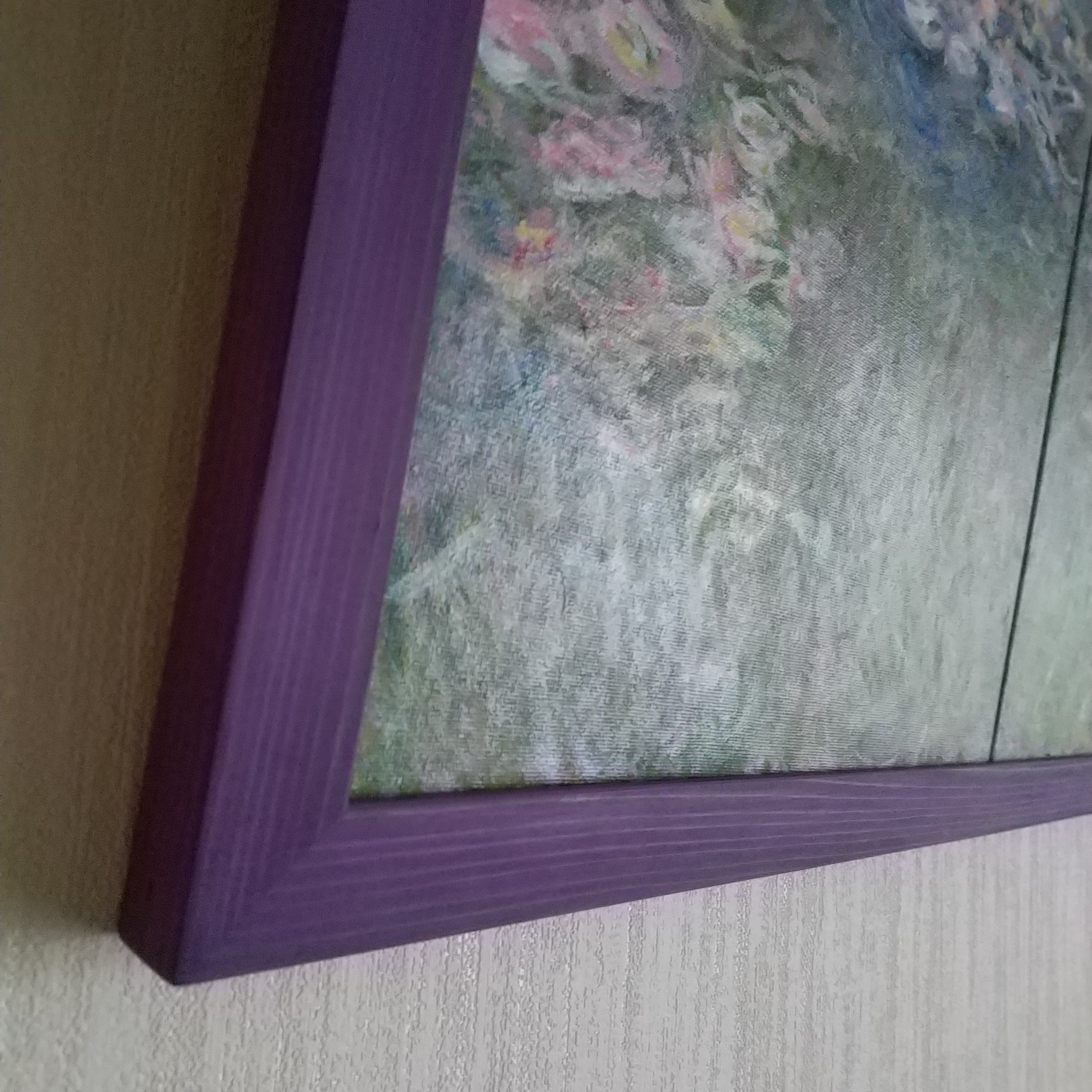 モネ 模写 油絵 額縁付き 71.2X37.9X2.5cm モネ 模写 油絵 額縁付き 71.2X37.9X2.5cm