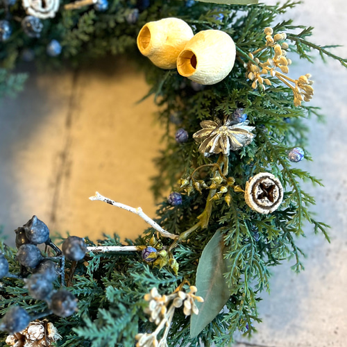 クリスマスリース 26cm×23cm Xmas