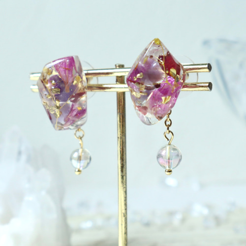 恋愛成就ハーバリウム【ピンクホワイト パワーストーン ドライフラワー】 恋愛成就ハーバリウム【ピンクホワイト パワーストーン ドライ