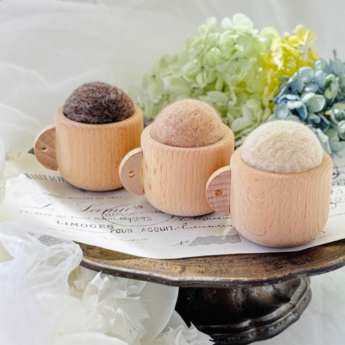 コーヒーカップ&コーヒーポットセット 羊毛フェルト その他