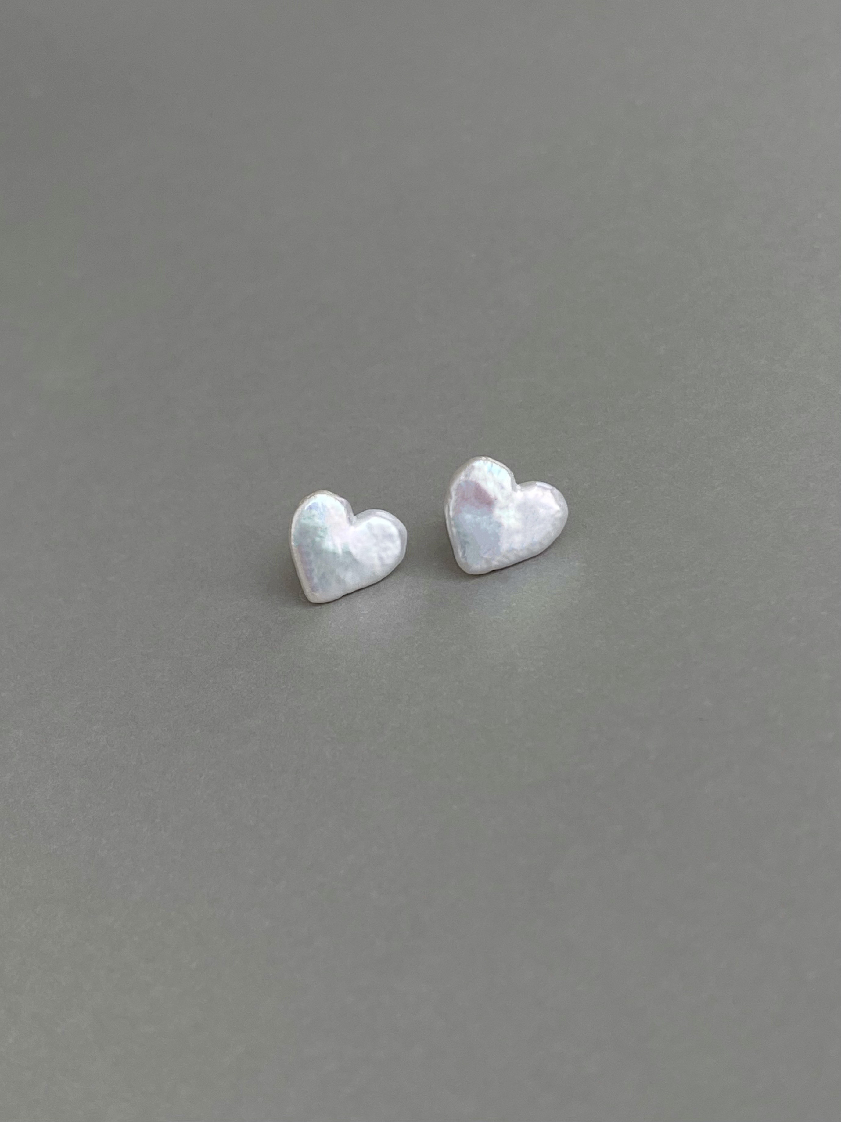 petal heart earrings