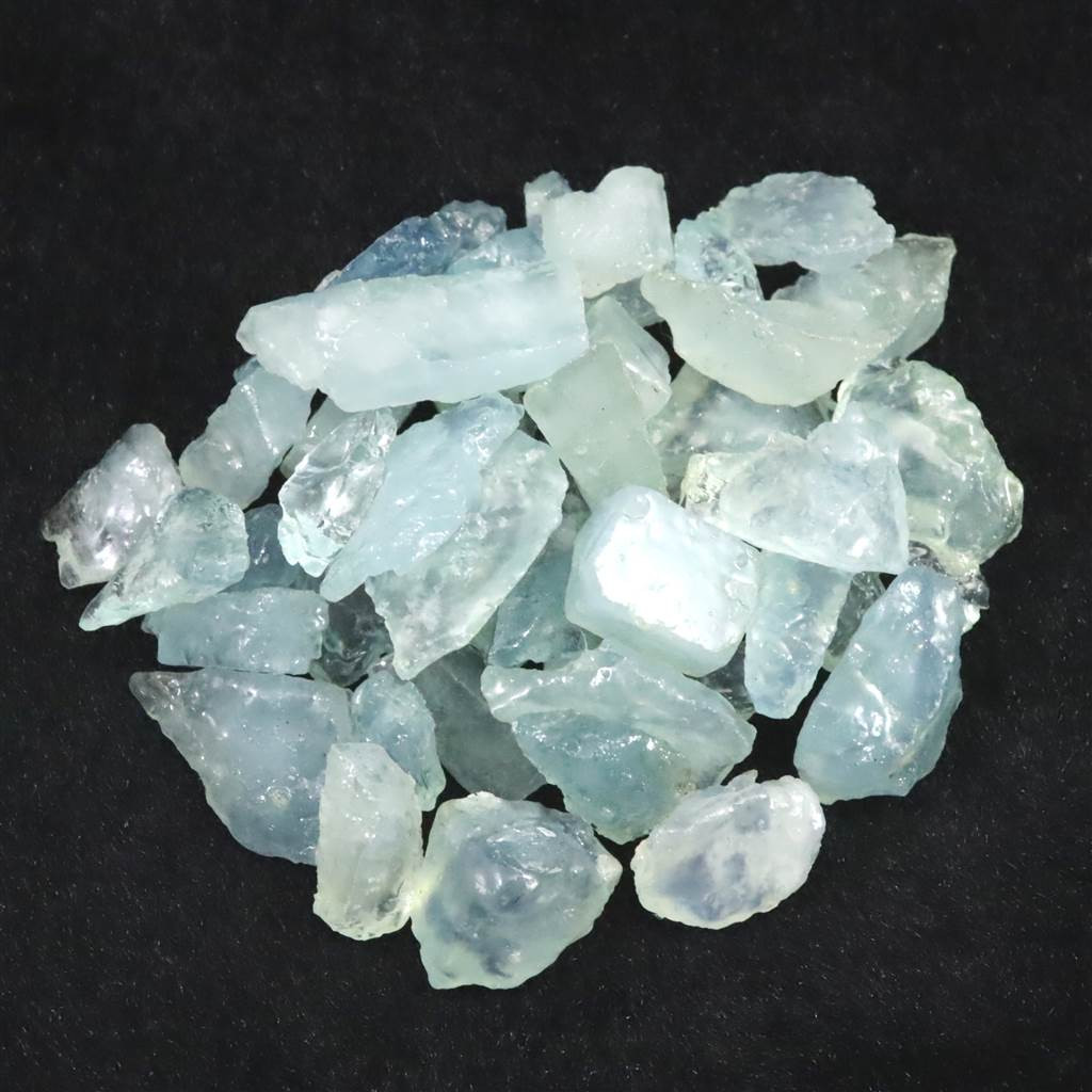 ブラジル産 アクアマリン 緑柱石 ラフ原石  さざれ 約200g #90822