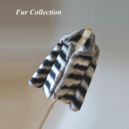 【超美品】　チンチラ　リアルファー 超美品】 チンチラ リアルファー