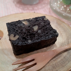 【Creema限定  送料無料】『米粉☆腸活ブラウニー』～活性炭入りスイーツ〜ストロベリーチョコトッピングあり３、なし３ 3枚目の画像