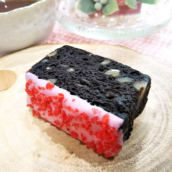 【Creema限定  送料無料】『米粉☆腸活ブラウニー』～活性炭入りスイーツ〜ストロベリーチョコトッピングあり３、なし３ 2枚目の画像