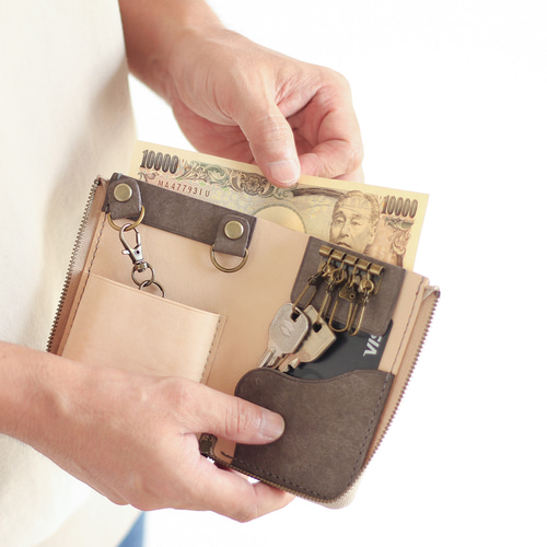 RRL レザーノート　新品未使用 キーケース Lサイズ LF-085 マルゴー×ヌメ革ツートン 牛革 レザー 革